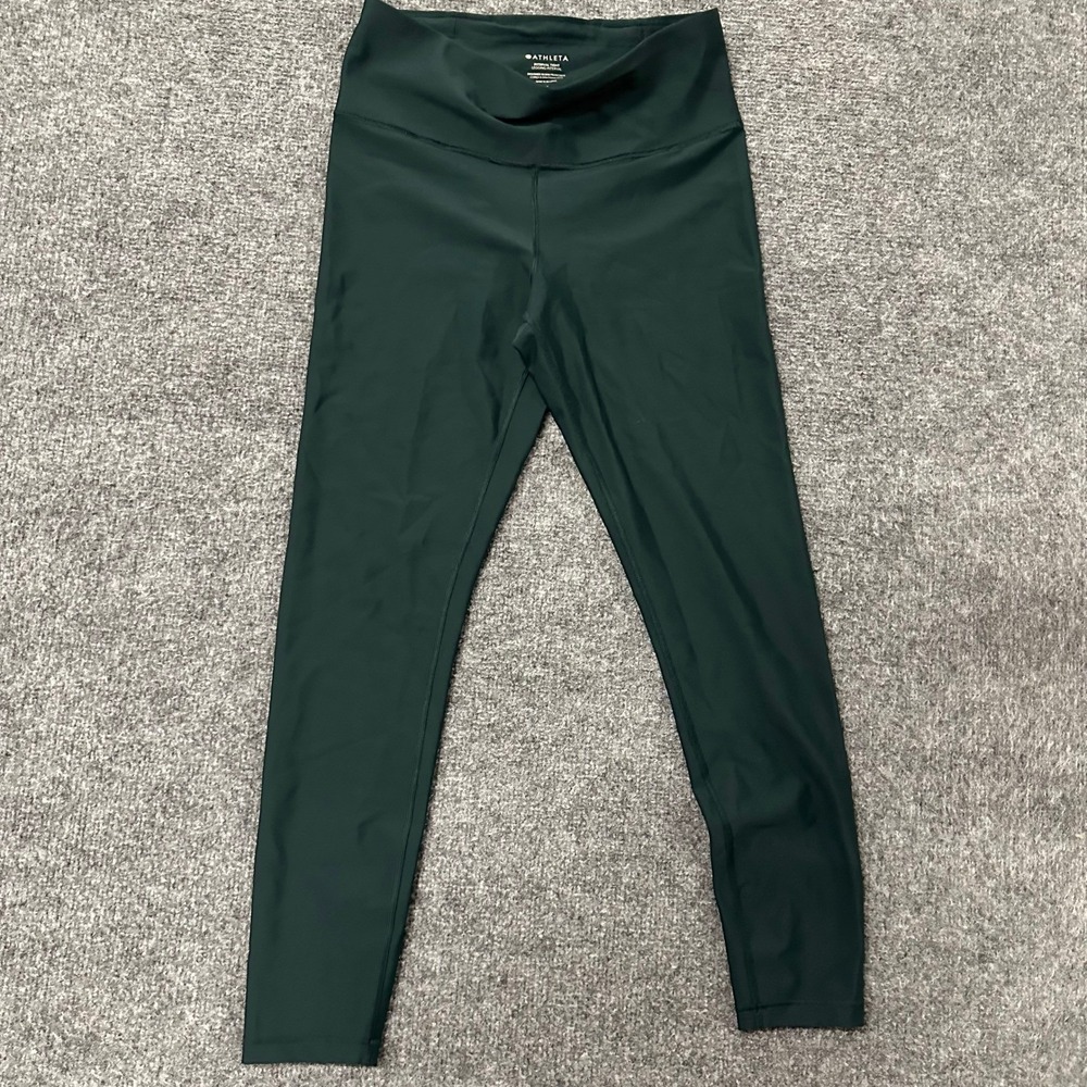 Athleta Leggings Womens Size M Green Interval Tight High Rise Compression Yoga
